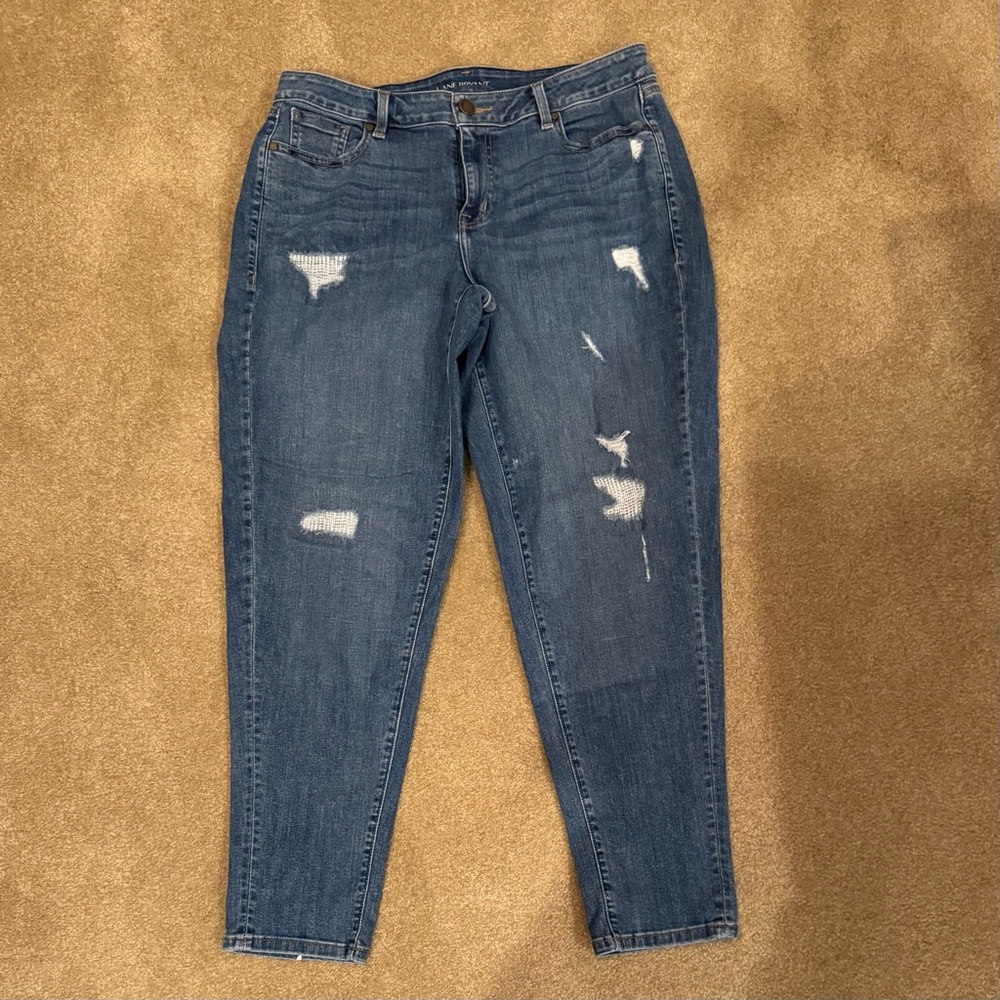 Lane Bryant Dark Blue Boyfriend Jeans